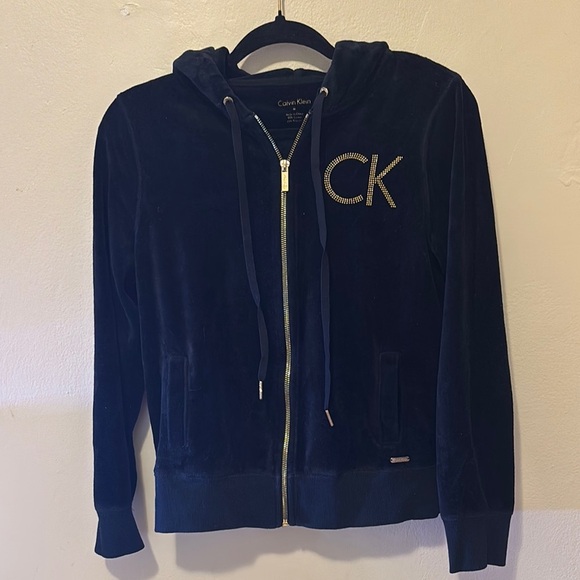 Calvin Klein Black Jacket with Gold Accents - Picture 1 of 6